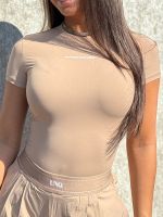Unique The Label - Giselle Short Sleeve - Beige