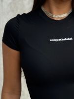 Unique The Label - Giselle Short Sleeve - Deep Black