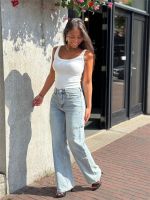 Unique The Label - June Wide Leg Jeans - Blauw