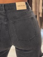 Unique The Label - June Wide Leg Jeans - Mid Grey