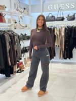 Unique The Label - June Wide Leg Jeans - Mid Grey