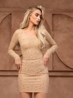 Unique The Label - Zari Short Dress - Beige