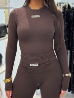 Unique The Label - Nena Long Sleeve Top - Cacao