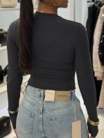 Unique The Label - Nena Long Sleeve Top - Charcoal