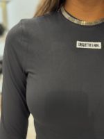 Unique The Label - Nena Long Sleeve Top - Charcoal
