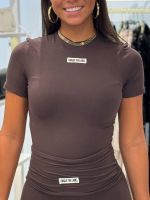 Unique The Label - Nena Short Sleeve Top - Cacao