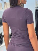 Unique The Label - Nena Short Sleeve Top - Deep Berry