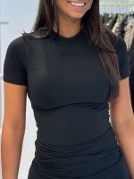 Unique The Label - Noelle Short Sleeve Top - Zwart