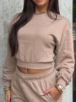 Unique The Label - Peggy Cropped Sweater - Beige
