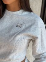 Unique The Label - Peggy Cropped Sweater - Light Grey