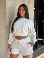 Unique The Label - Peggy Cropped Sweater - Light Grey