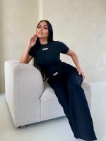 Unique The Label - Nena Short Sleeve Top - Zwart