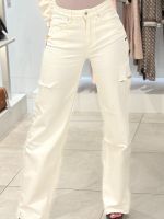 Unique The Label - June Wide Leg Jeans - Wit
