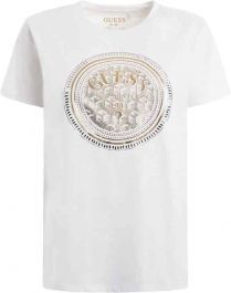 Guess T shirt Wit W3RI01K9RM1 Ss Guess Watch Logo Easy Tee