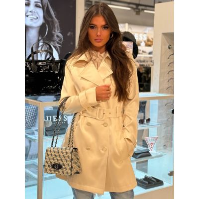 Guess - Luana Short Belted Trench - Beige