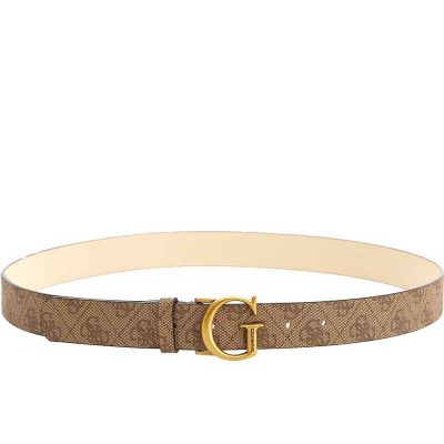 Guess - Ginevra Logo Adjustable Belt - Beige