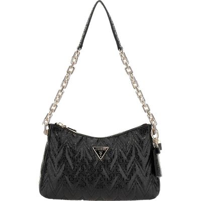 Guess - Adelard Top Zip Shoulder Bag - Zwart