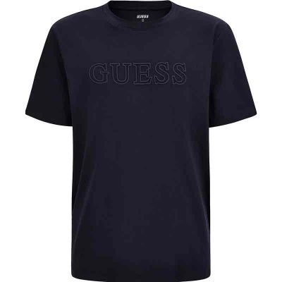 Guess - Ss Alphy T-shirt - Donkerblauw