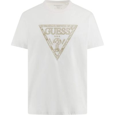 Guess - Ss Cn Triangle Embro Tee - Wit
