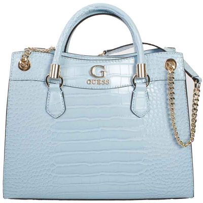 Guess - Nell Croc Girlfriend Satchel - Blauw