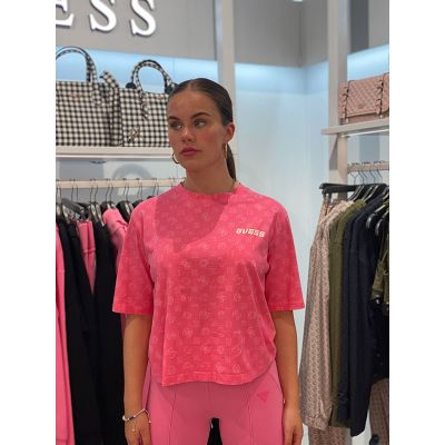 Guess Active - Aletha 4G Crop Tee - Roze