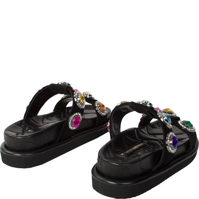 Kurt Geiger - Orson Crystal Sandal - Zwart