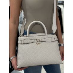 Guess - Arlena Logo Girlfriend Satchel - Beige