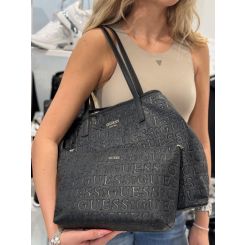 Guess - Vikky II Large 2 In 1 Tote - Zwart