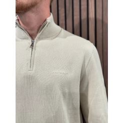 Airforce - Knitwear Quarter Zip - Beige