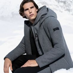 Armani EA7 - Man Woven Caban Coat - Grijs