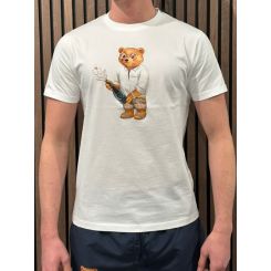 Baron Filou - T-shirt en Short - Wit/Blauw (2 losse items!)