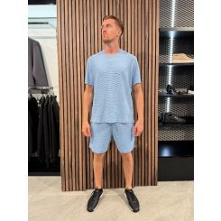 Boss - Rib T-shirt - Blauw