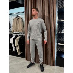 Boss - Waffle LS-Shirt - Grijs