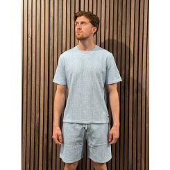 Boss - Structure T-shirt - Blauw