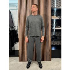 Boss - Waffle LS-Shirt - Groen