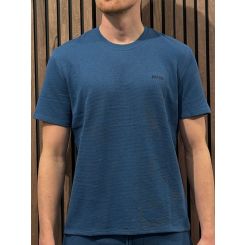 Boss - Waffle T-Shirt - Blauw