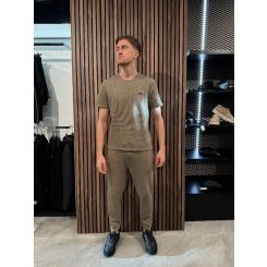 Boss - Waffle T-Shirt - Middelbruin