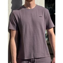 Boss - Waffle T-Shirt - Paars