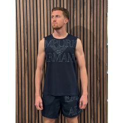 Emporio Armani - Man Jersey T-shirt Beachwear - Blauw