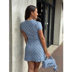 Guess Active - 4G Allover Jacquard Mini Dress - Blauw