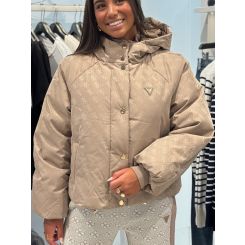 Guess Active - 4G Boxy Puffer Jacket - Beige