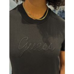 Guess Active - Dora Knit-Collar Tee - Zwart