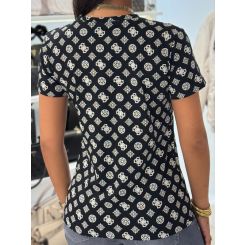 Guess Active - Gloria Peony Ss T-shirt - Zwart