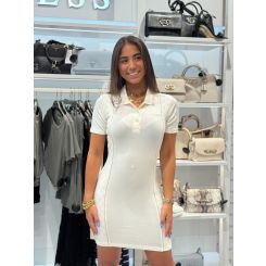 Guess Active - Peony Aop Ss Polo Dress - Wit
