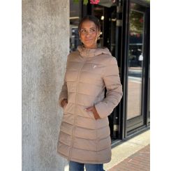 Guess Active - New Aleta Long Puffer Jacket - Beige