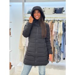 Guess Active - New Aleta Long Puffer Jacket - Zwart
