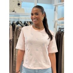 Guess Active - Silvy 4G Ss Cn T-shirt - Roze