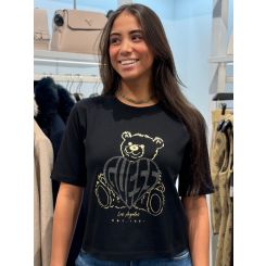 Guess Active - Rhinestone Bear Boxy T-shirt - Zwart