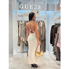 Guess - Aura Net Stitch Dress Swtr - Beige