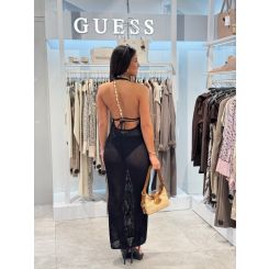 Guess - Aura Net Stitch Dress Swtr - Zwart